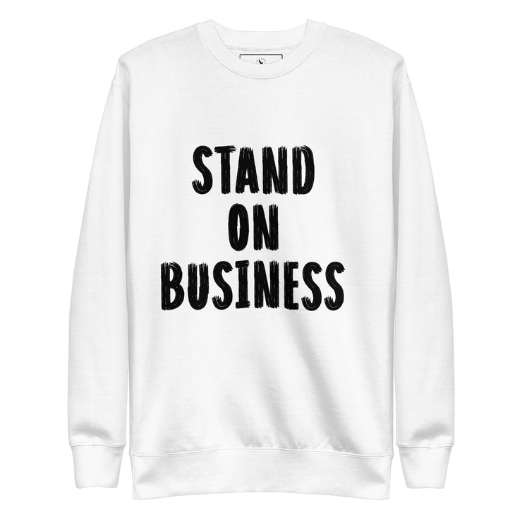 Stand On Business Crewneck Sweater (White)