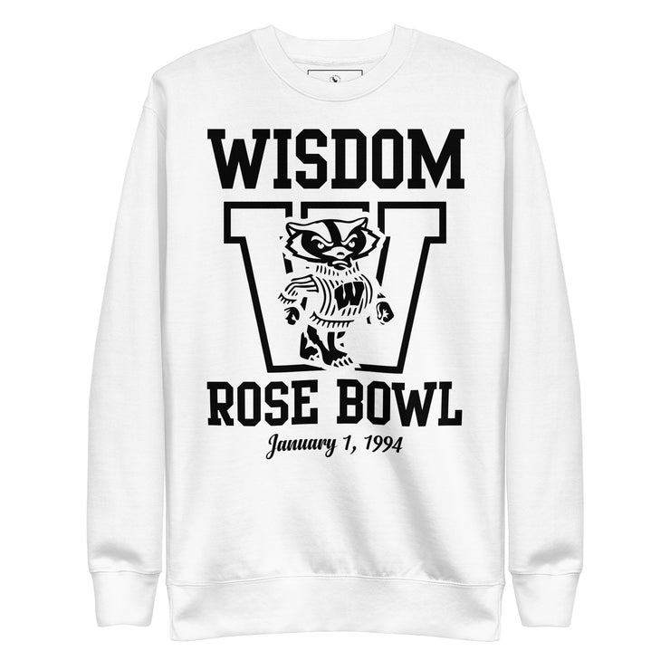 Wisdom Rose Bowl Crewneck (White)